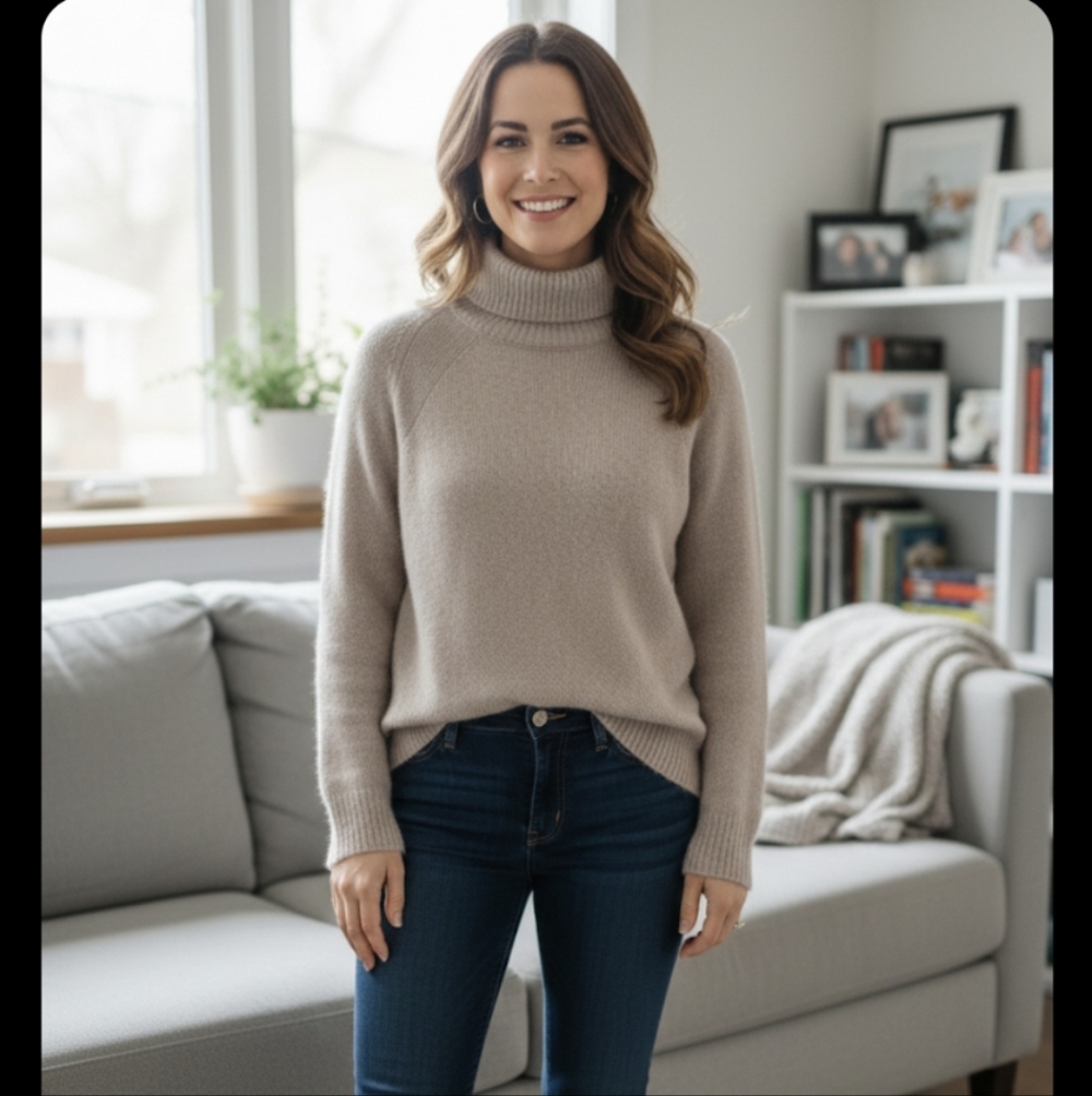 Naif Montreal Angora Wool Blend Turtleneck Sweater